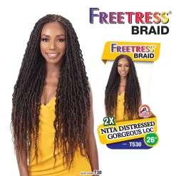 Shake-N-Go Freetress Braid - 2X NITA DISTRESSED GORGEOUS LOC 26"