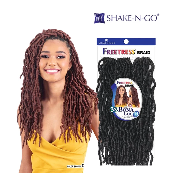 SHAKE-N-GO FREETRESS 3X BONA LOC 14" 1 SHAKE-N-GO FREETRESS 3X BONA LOC 14"