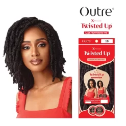 OUTRE X-PRESSION TWISTED UP LACE FRONT WIG 4X4 - STRAIGHT BOMB TWIST 14"