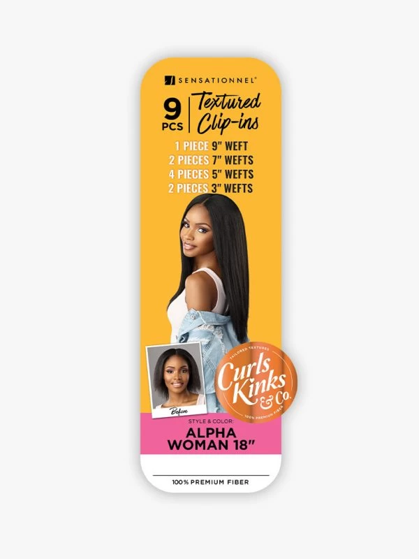 SENSATIONNEL CURLS KINKS & CO TEXTURED CLIP-INS - ALPHA WOMAN 18″ 6 SENSATIONNEL CURLS KINKS & CO TEXTURED CLIP-INS - ALPHA WOMAN 18″ - Image 6