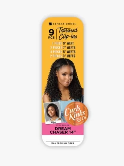 SENSATIONNEL CURLS KINKS & CO TEXTURED CLIP-INS - DREAM CHASER 14" 11 SENSATIONNEL CURLS KINKS & CO TEXTURED CLIP-INS - DREAM CHASER 14" -Cheap Wig Shop CKCO Clip in DreamChaser14 HT 600x800 1