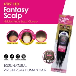 Janet Collection 100% Natural Virgin - 4X5 HD FANTASY SCALP CLOSURE-STRAIGHT