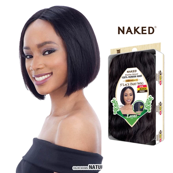Shake-N-Go NAKED Premium 100% Human Hair 5" Lace Part Wig – LEONI 1 Shake-N-Go NAKED Premium 100% Human Hair 5" Lace Part Wig – LEONI
