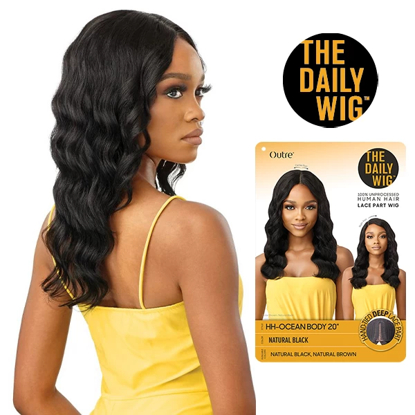 OUTRE THE DAILY 100% HUMAN HAIR LACE WIG - OCEAN BODY 20″ 1 OUTRE THE DAILY 100% HUMAN HAIR LACE WIG - OCEAN BODY 20″
