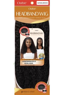 OUTRE HUMAN HAIR HEADBAND WIG WET & WAVY BOHEMIAN CURL 20″ -Cheap Wig Shop PKG QSHOHWBC20 Wet Wavy Bohemian Curl 20