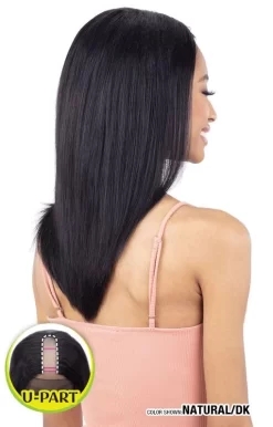 SHAKE-N-GO Naked Natural 100% Human Hair TRU-2-U PART Wig - STRAIGHT -Cheap Wig Shop SHAKE N GO Naked TRU 2 U PART STRAIGHT WIG 02