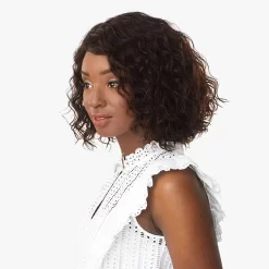 SENSATIONNEL 10A 100% VIRGIN HUMAN HAIR LACE WIG-NATURAL WAVE BOB -Cheap Wig Shop SS 10a lace wig natural bob 03