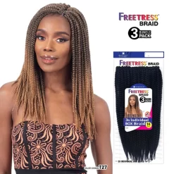 SHAKE-N-GO 3X INDIVIDUAL BOX BRAID 14"