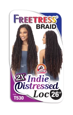 Shake-N-Go Freetress Braid - 2X INDIE DISTRESSED LOC 26" -Cheap Wig Shop Shake N Go Freetress 2X INDIE DISTRESSED LOC 26 3