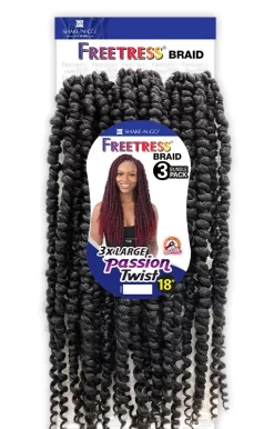 Shake-N-Go Freetress Braid - 3X LARGE PASSION TWIST 18" 7 Shake-N-Go Freetress Braid - 3X LARGE PASSION TWIST 18" -Cheap Wig Shop Shake N Go Freetress 3X LARGE PASSION TWIST 18 3