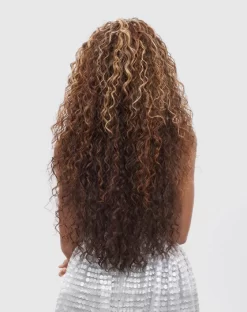 VANESSA HONEY-4 BRAZILIAN HUMAN HAIR BLEND LACE FRONT WIG MOGANY -Cheap Wig Shop T4HB MOGANY 5 600x757 1