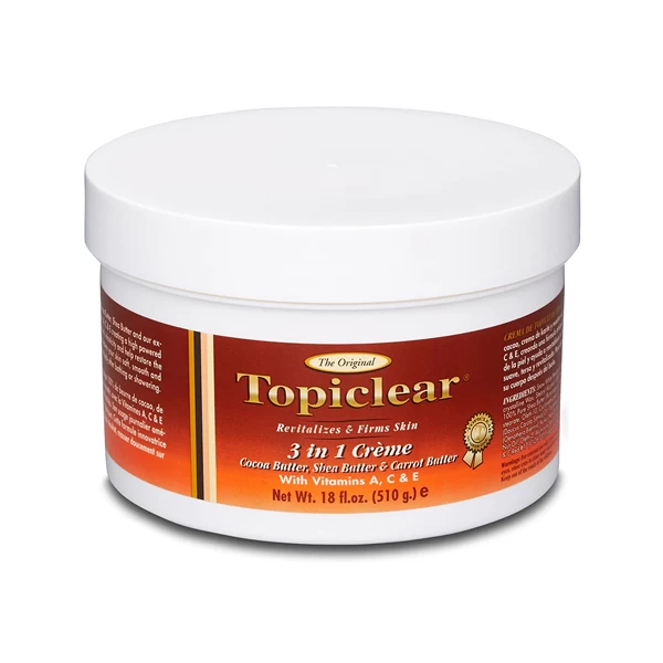 Topiclear 3 In 1 Creme Cocoa Butter, Shea Butter, Carrot Butter 18oz 1 Topiclear 3 In 1 Creme Cocoa Butter, Shea Butter, Carrot Butter 18oz