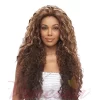 VANESSA HONEY-4 BRAZILIAN HUMAN HAIR BLEND LACE FRONT WIG MOGANY