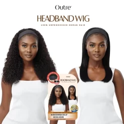 OUTRE HUMAN HAIR HEADBAND WIG WET & WAVY BOHEMIAN CURL 20″