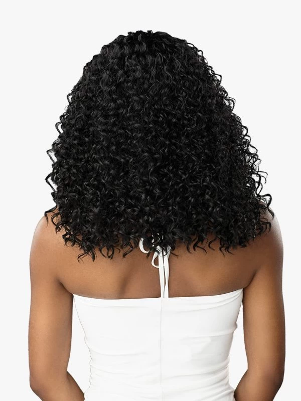 SENSATIONNEL BUTTA LACE HUMAN HAIR BLEND WIG (HH MIXED)- WATER WAVE 16" 4 SENSATIONNEL BUTTA LACE HUMAN HAIR BLEND WIG (HH MIXED)- WATER WAVE 16" - Image 4