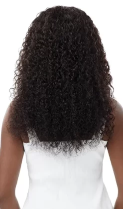 OUTRE HUMAN HAIR HEADBAND WIG WET & WAVY BOHEMIAN CURL 20″ -Cheap Wig Shop Wet Wavy Bohemian Curl 20 Natural Brown Back 600x1013 1