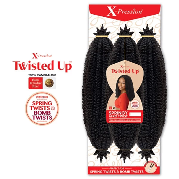 OUTRE X-PRESSION TWISTED UP CROCHET BRAID - SPRINGY AFRO TWIST 24" 2 OUTRE X-PRESSION TWISTED UP CROCHET BRAID - SPRINGY AFRO TWIST 24" - Image 2