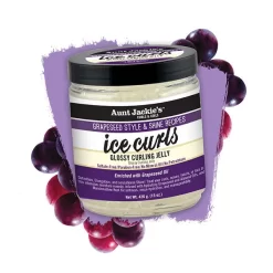 Aunt Jackie’s Grapeseed Style & Shine Recipes Ice Curls Glossy Curling Jelly 15oz