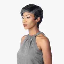 SENSATIONNEL EMPIRE SALT & PEPPER Human Hair Wig -JEAN -Cheap Wig Shop sensationnel empire wig jean 06