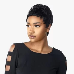 SENSATIONNEL EMPIRE SALT & PEPPER Human Hair Wig - MONA -Cheap Wig Shop sensationnel empire wig mona 02