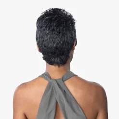 SENSATIONNEL EMPIRE SALT & PEPPER Human Hair Wig - MONA -Cheap Wig Shop sensationnel empire wig mona 06