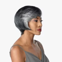 SENSATIONNEL EMPIRE SALT & PEPPER Human Hair Wig - NYLA 11 SENSATIONNEL EMPIRE SALT & PEPPER Human Hair Wig - NYLA -Cheap Wig Shop sensationnel empire wig nyla 07