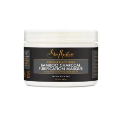 SHEA MOISTURE AFRICAN BLACK SOAP BAMBOO CHARCOAL PURIFICATION MASQUE 12OZ