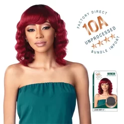 SENSATIONNEL 100% Virgin Human Hair 10A Full Wig - 10A LOOSE DEEP 12"