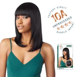 SENSATIONNEL 100% Virgin Human Hair 10A Full Wig - 10A STRAIGHT 18"
