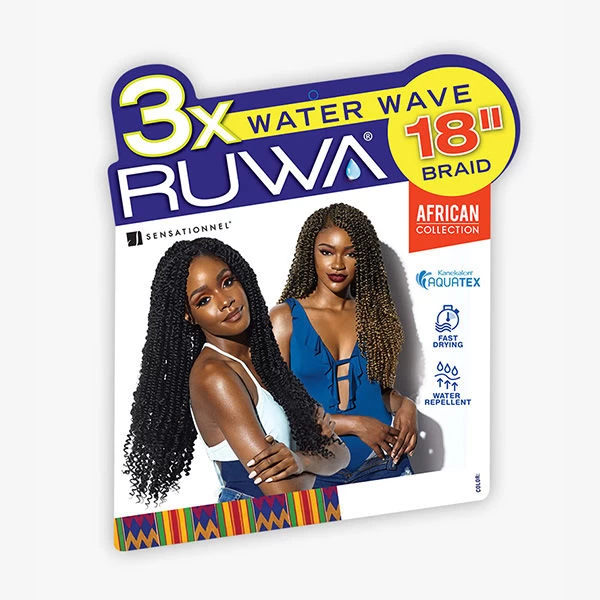 Sensationnel African Collection 3X Ruwa Pre-Stretched Braids - WATER WAVE 18" 5 Sensationnel African Collection 3X Ruwa Pre-Stretched Braids - WATER WAVE 18" - Image 5