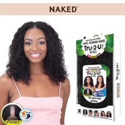 SHAKE-N-GO Naked Natural 100% Human Hair TRU-2-U PART Wig - TRU-DEEP WAVE WET & WAVY